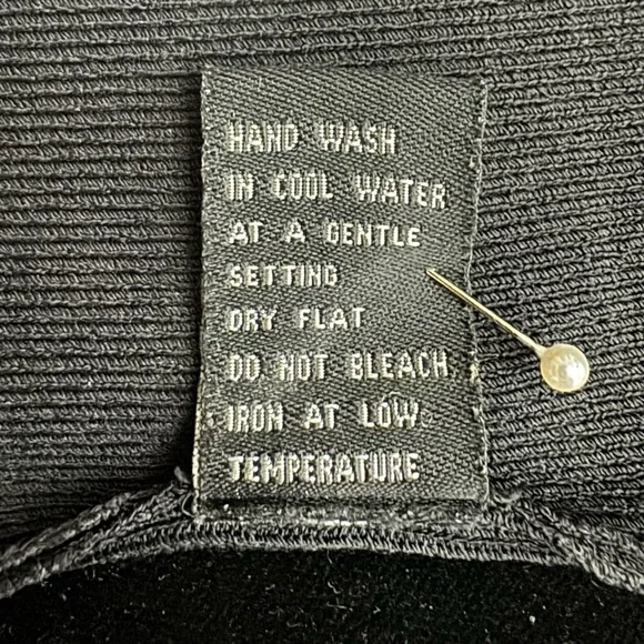 Women’s Black Sweater - Cyrus - Scoop Neck & 3/4 Sleeves with Fringe - Size M - Picture 14 of 16